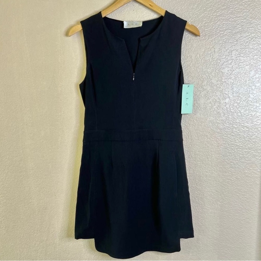 A.L.C Black Cut Out Cocktail Dress | 4 Step Hem Pockets w/ Zipper | NWT